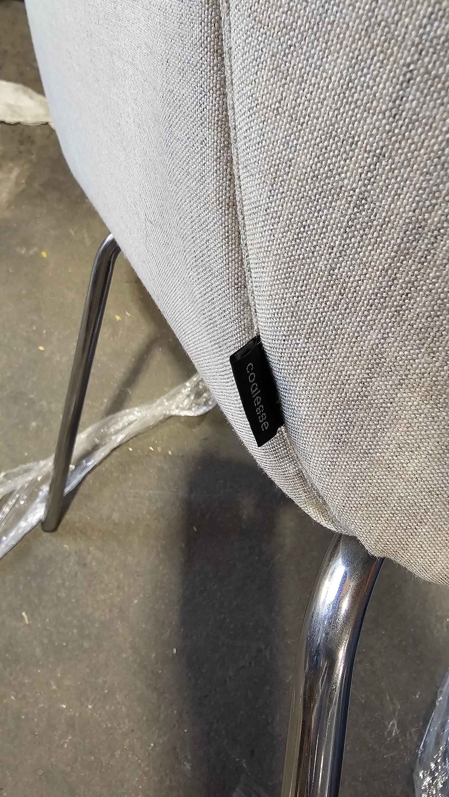 Coalesse Bindu Guest Chair in Light Greige Fabric