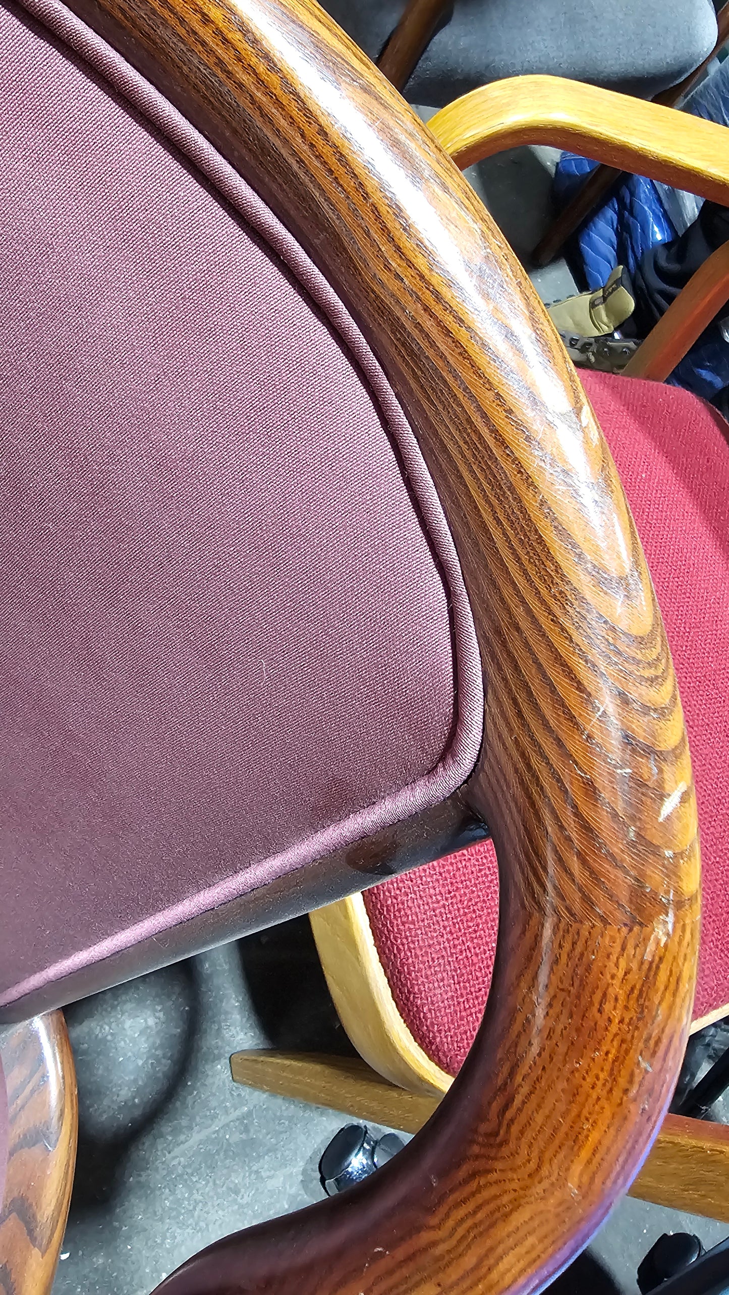 Brickel Associates Ward Bennett Landmark Guest Chair in Mauve Upholstery with Walnut Frame