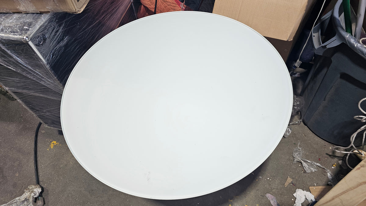 Walter Knoll Lox 34-in Round Glass Top Dining Table