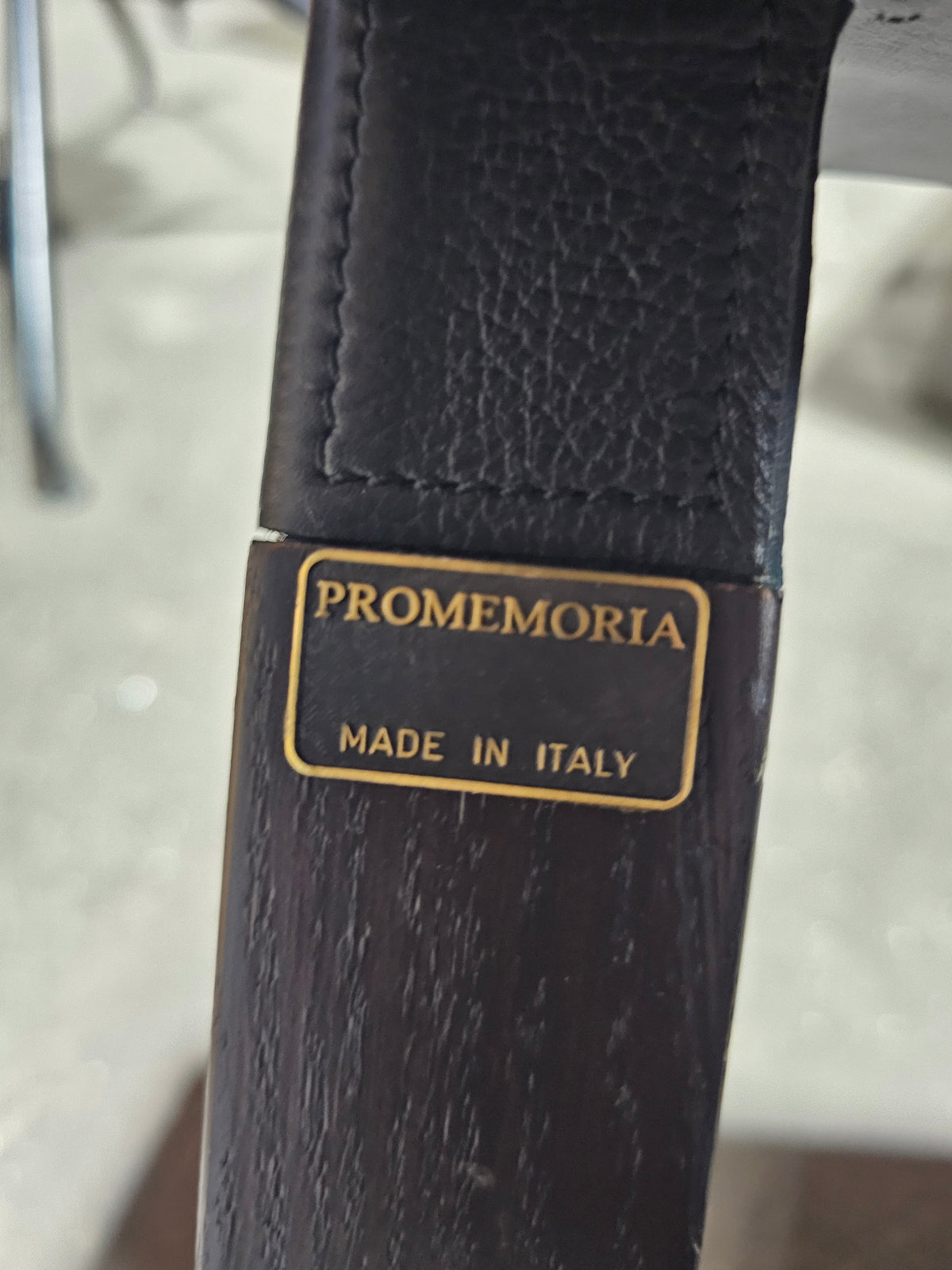 Promemoria Leather-Wrapped Side Table