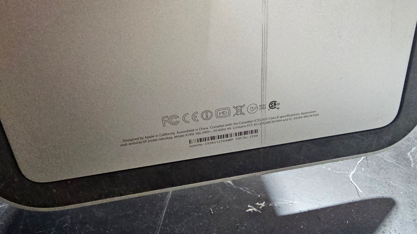 Apple iMac 27-in, Model A1419