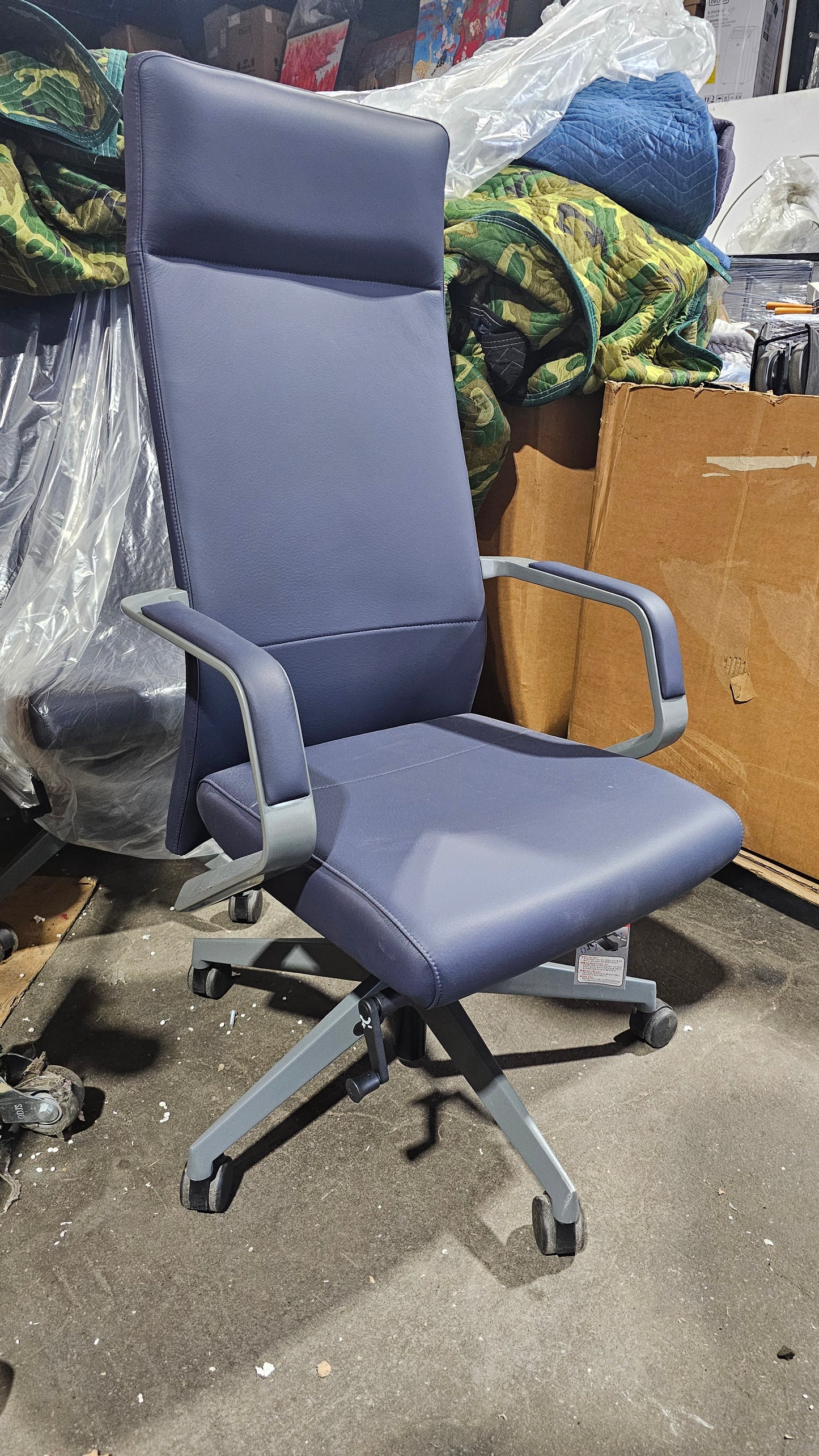 OFS Pur Executive / Conference Chair in Blue Eco-Leather