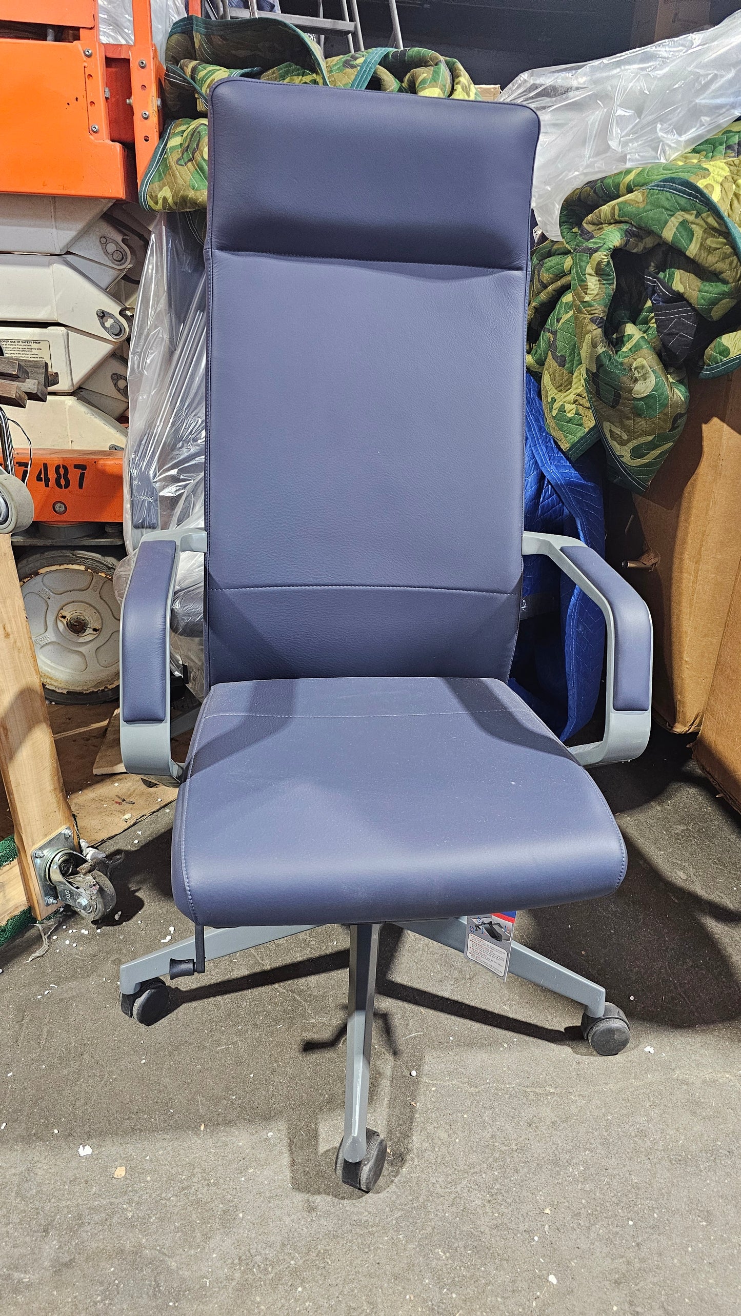 OFS Pur Executive / Conference Chair in Blue Eco-Leather