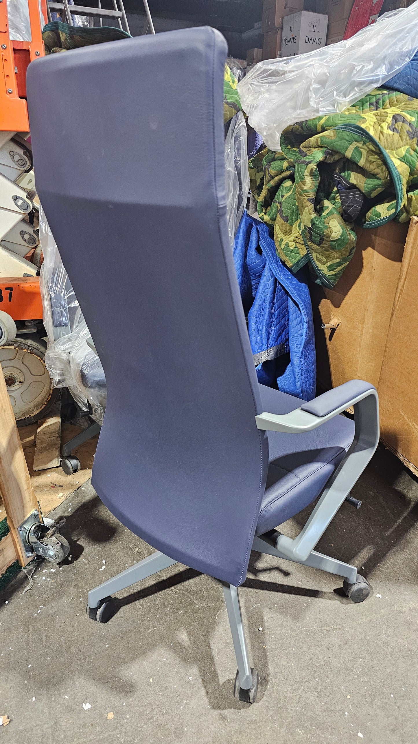 OFS Pur Executive / Conference Chair in Blue Eco-Leather