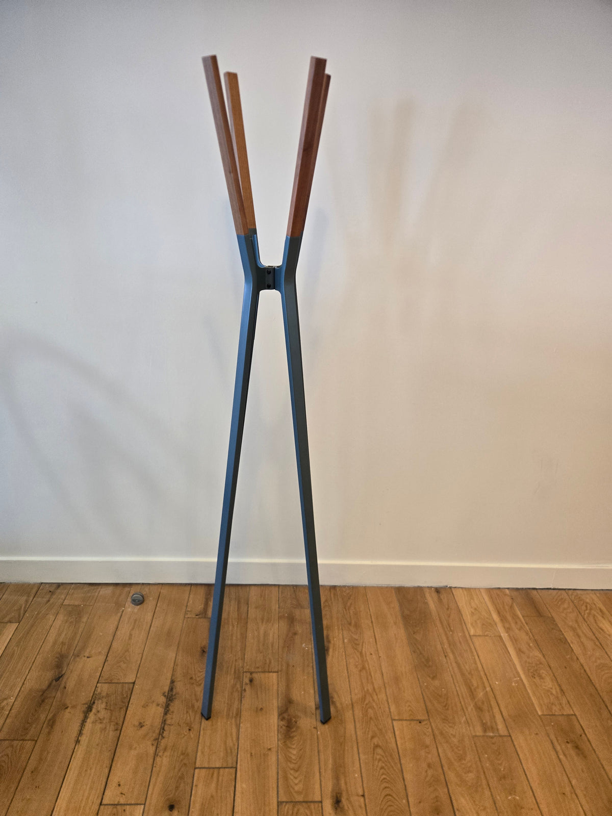 Blu Dot Splash Coat Rack in Blue and Walnut