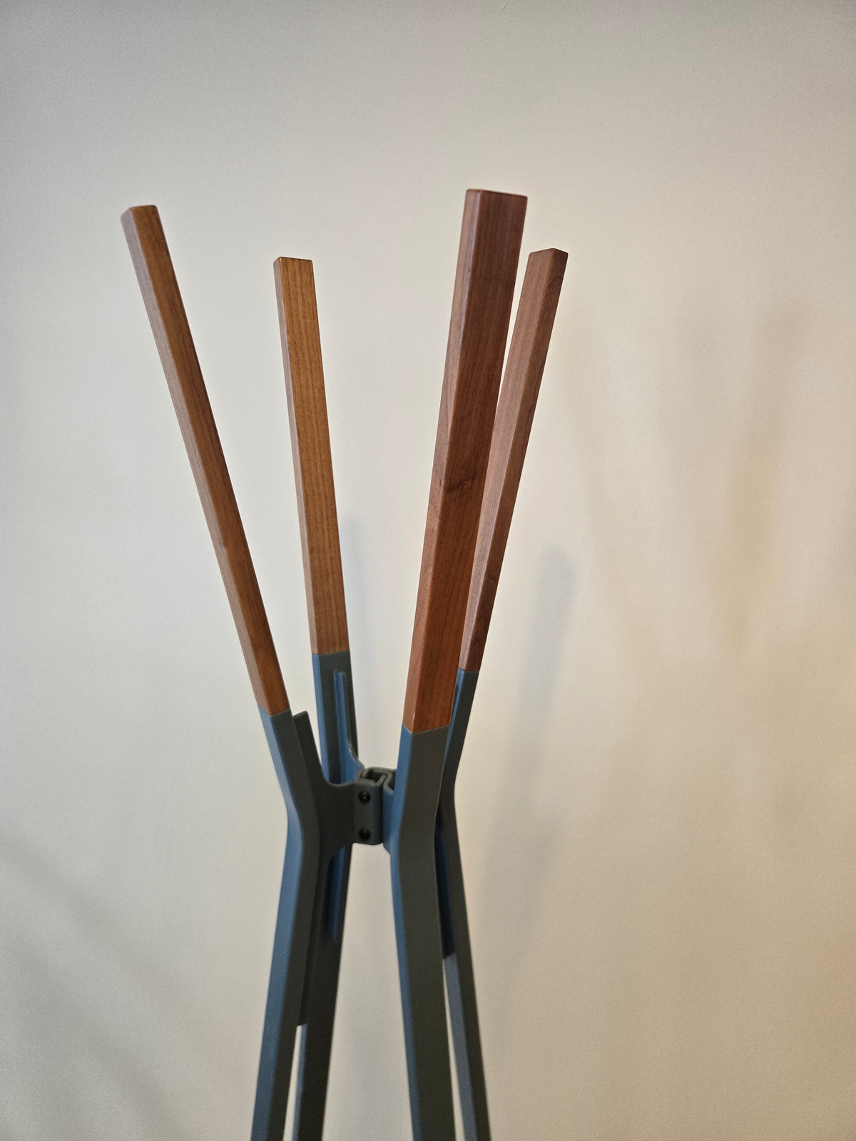 Blu Dot Splash Coat Rack in Blue and Walnut