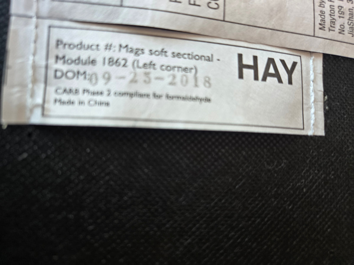 HAY Mags Soft 5-Piece L-Shape Sofa in Dark and Light Grey