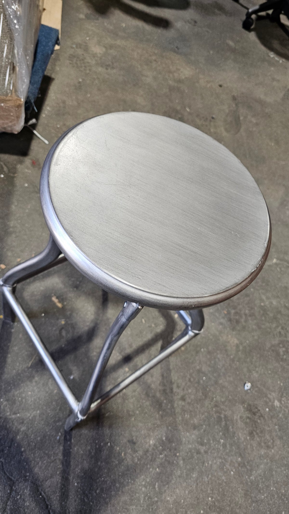 Crate & Barrel Turner Adjustable Metal Stool