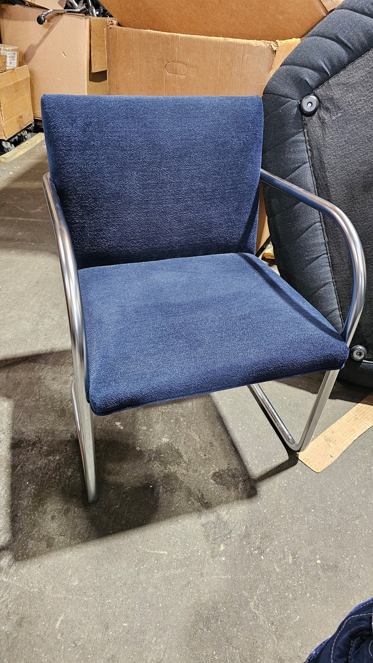 Knoll BRNO Chair in Dark Blue Fabric