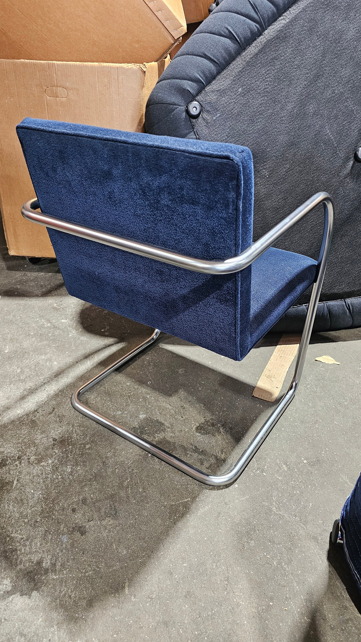 Knoll BRNO Chair in Dark Blue Fabric