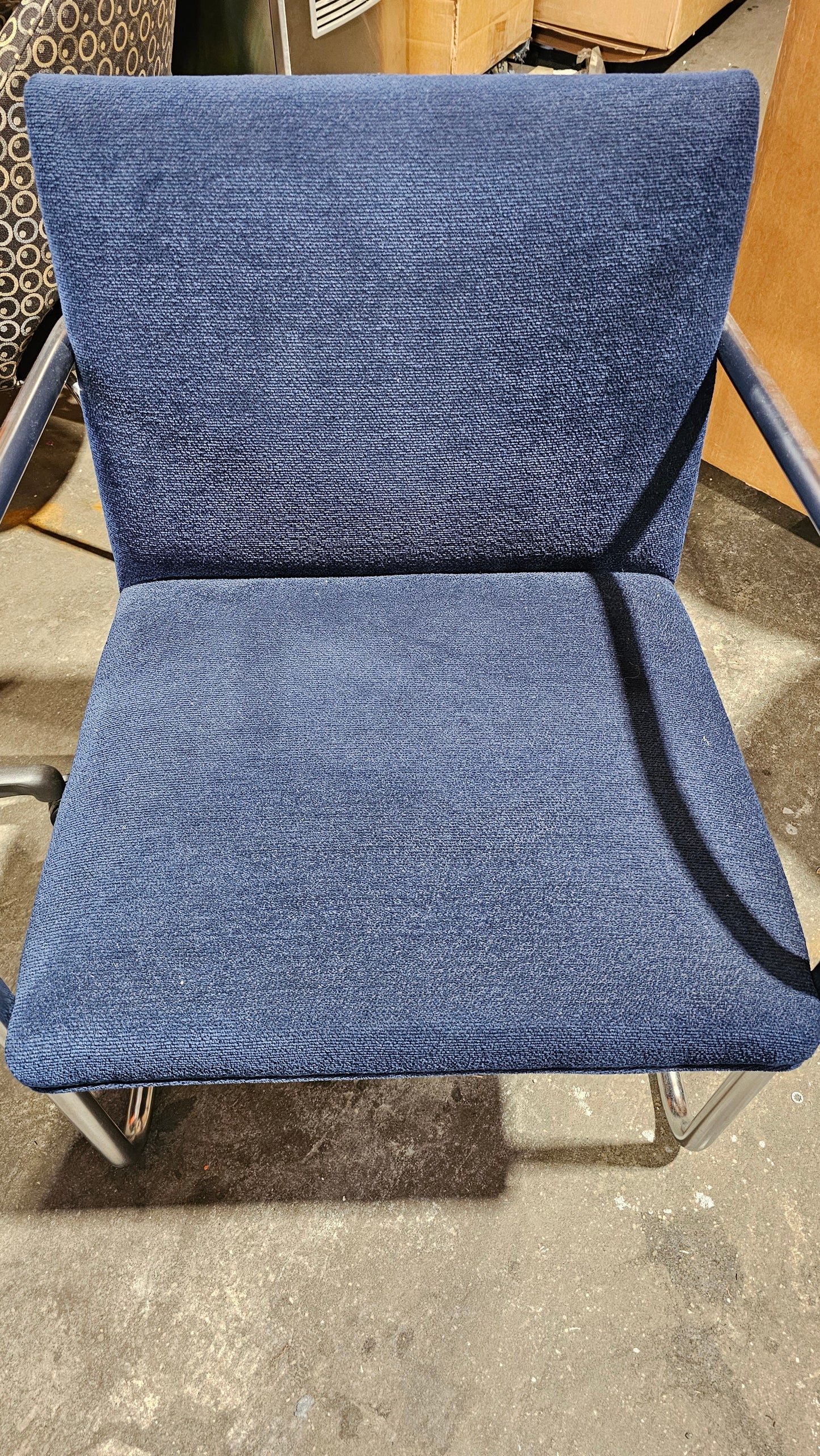 Knoll BRNO Chair in Dark Blue Fabric