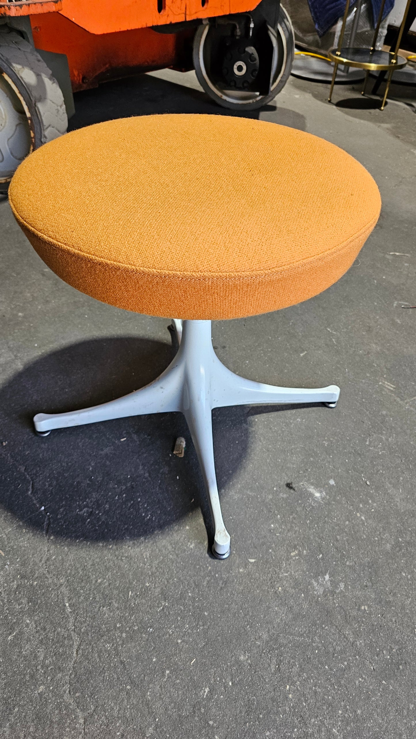 Herman Miller Nelson Pedestal Stool in Orange