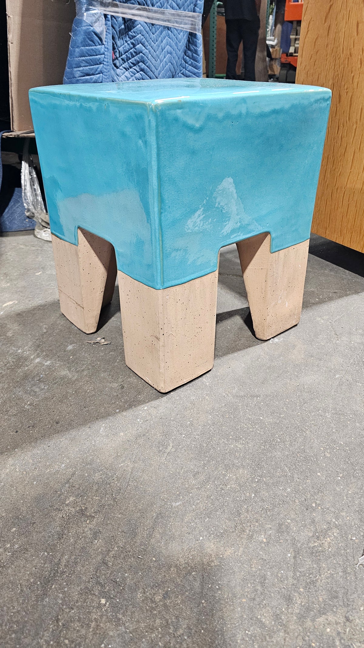 Anthropologie Glaze-Dipped Side Table