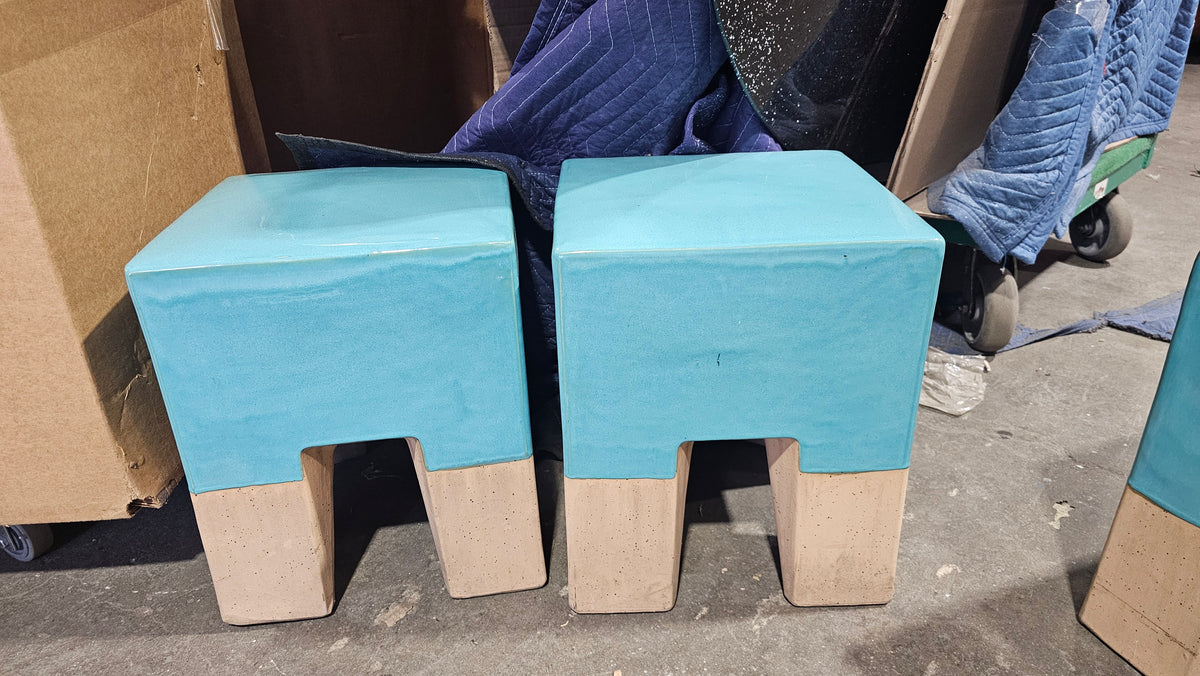 Anthropologie Glaze-Dipped Side Table