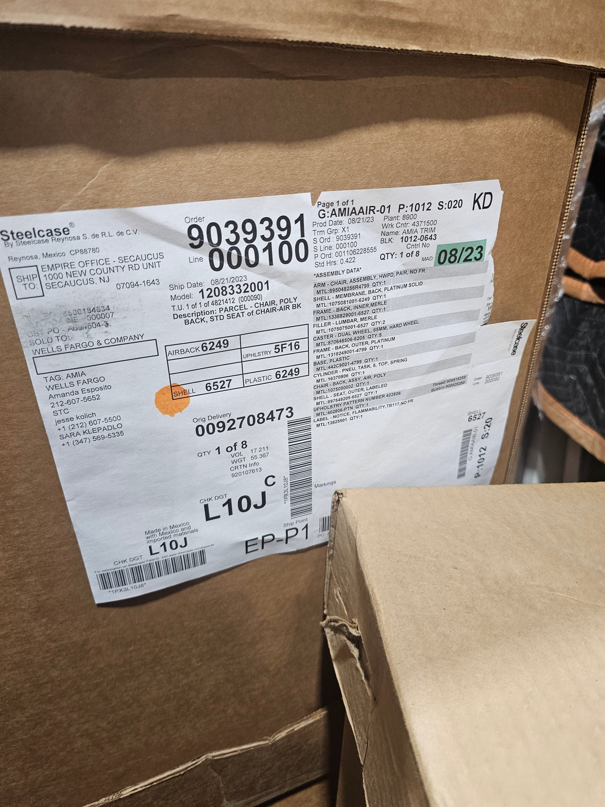 Steelcase Amia Ergonomic Task Chair in Grey (New in Box)