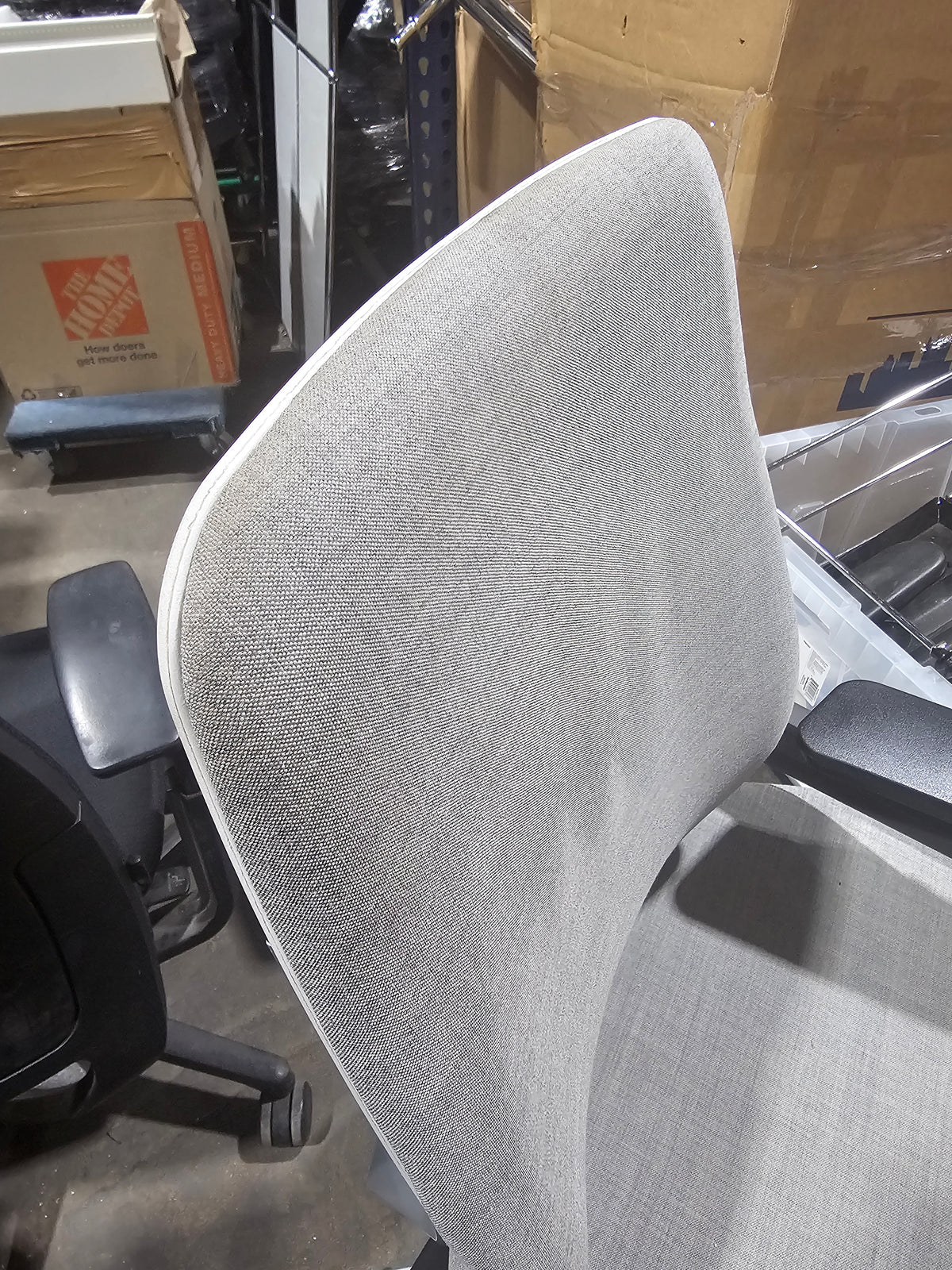 Steelcase Gesture Chair in Light Grey Fabric with White Frame