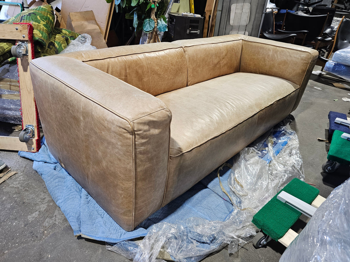 CB2 Lenyx XL 8.6-ft Leather Sofa