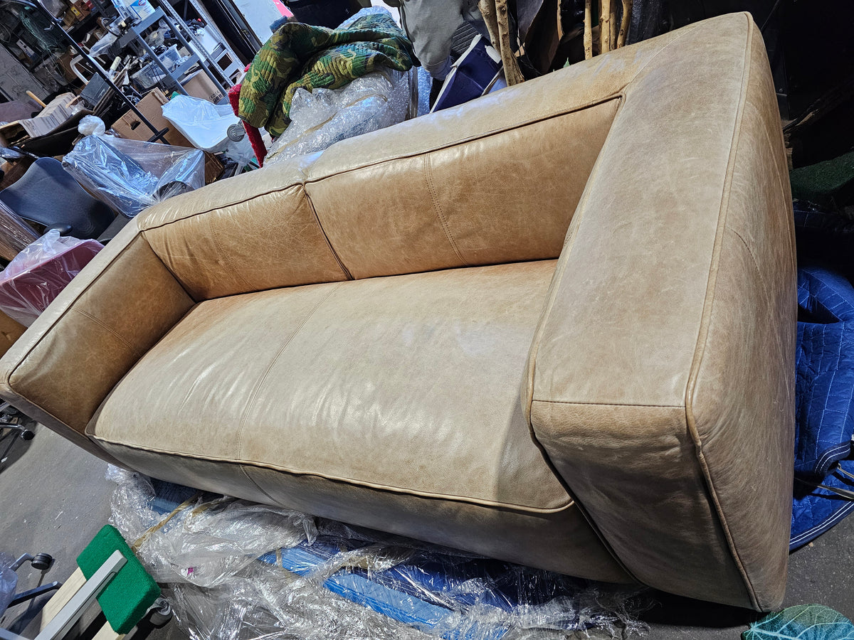 CB2 Lenyx XL 8.6-ft Leather Sofa