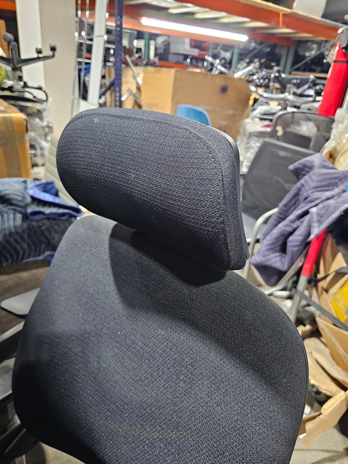 Steelcase Leap V2 Chair with Headrest in Black Fabric