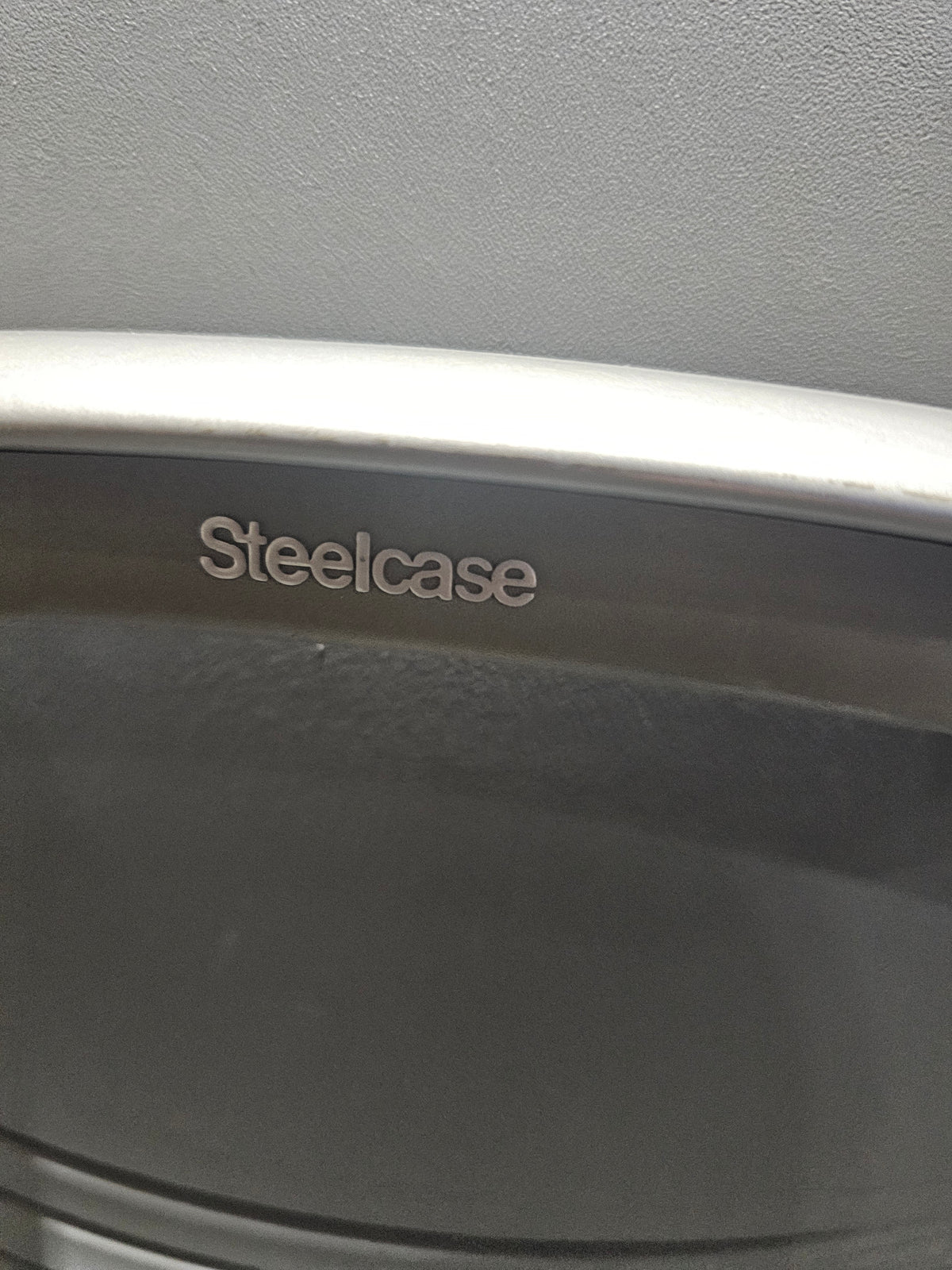 Steelcase Leap V2 Chair in Taupe Eco-Leather with Aluminum Base