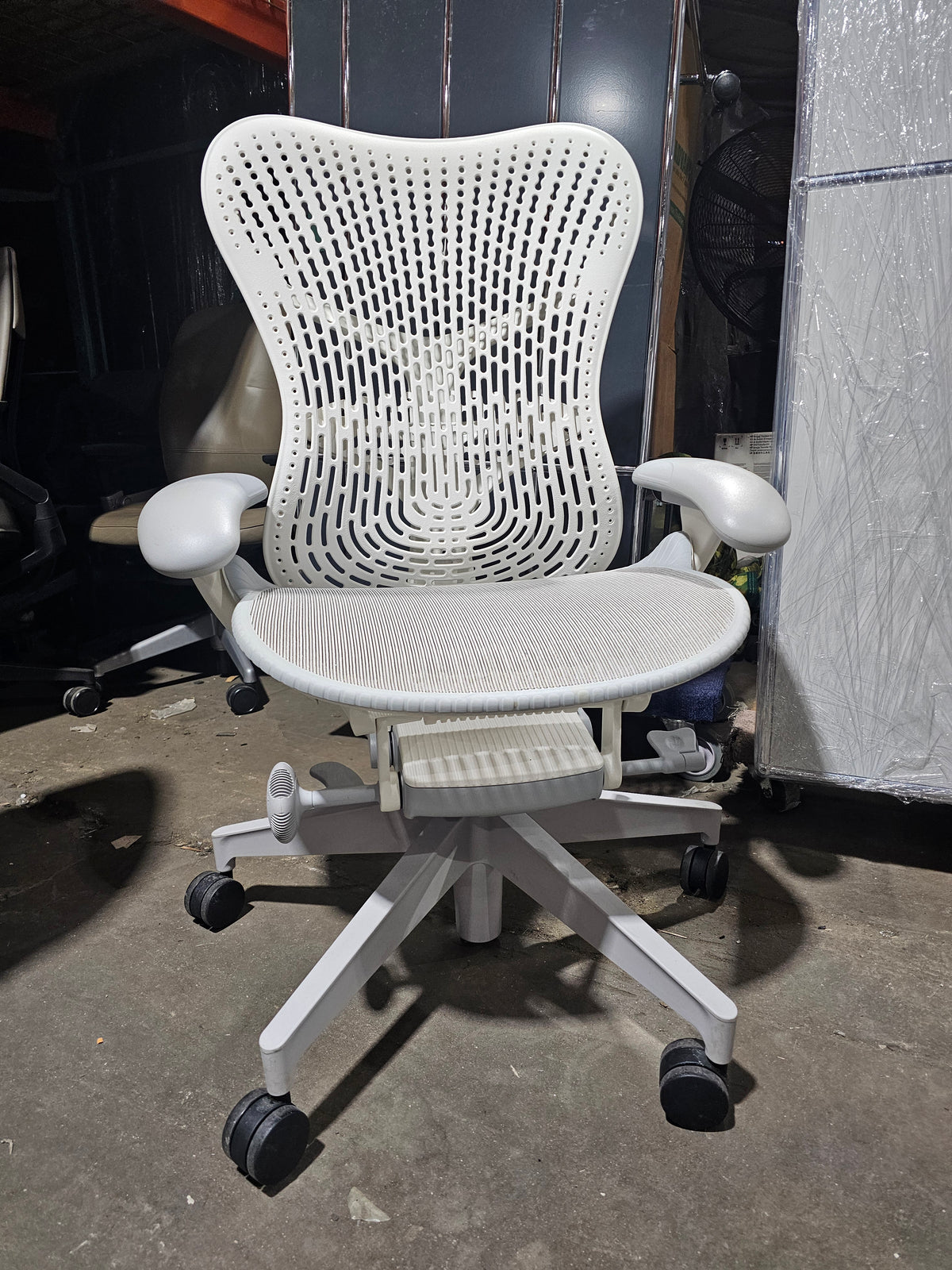 Herman Miller Mirra 2 Task Chair with White Back and LIght Grey Base