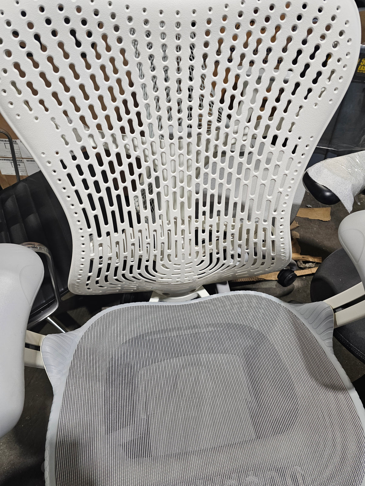 Herman Miller Mirra 2 Task Chair with White Back and LIght Grey Base