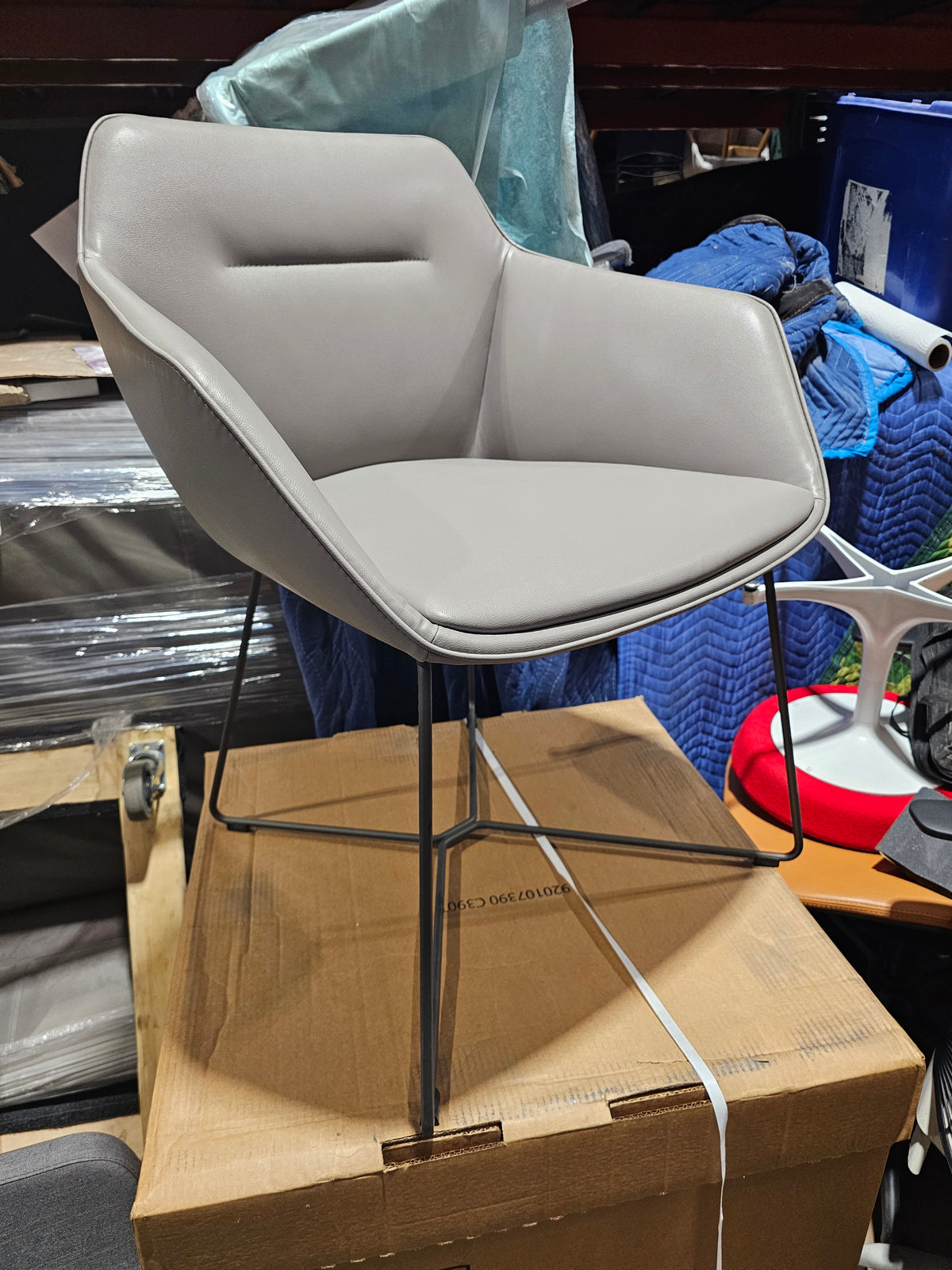 Davis Sachet Guest Chair in Light Grey