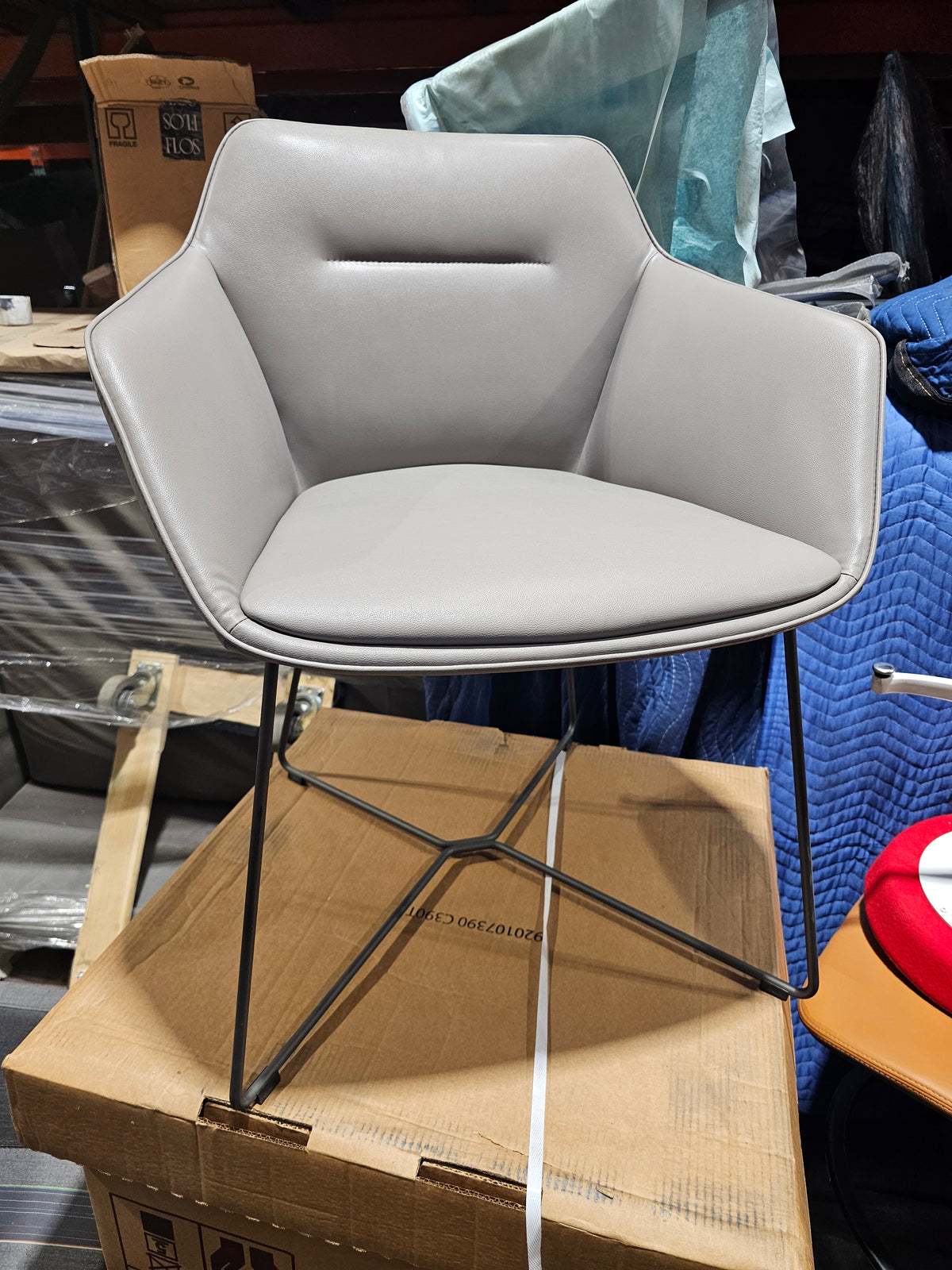 Davis Sachet Guest Chair in Light Grey