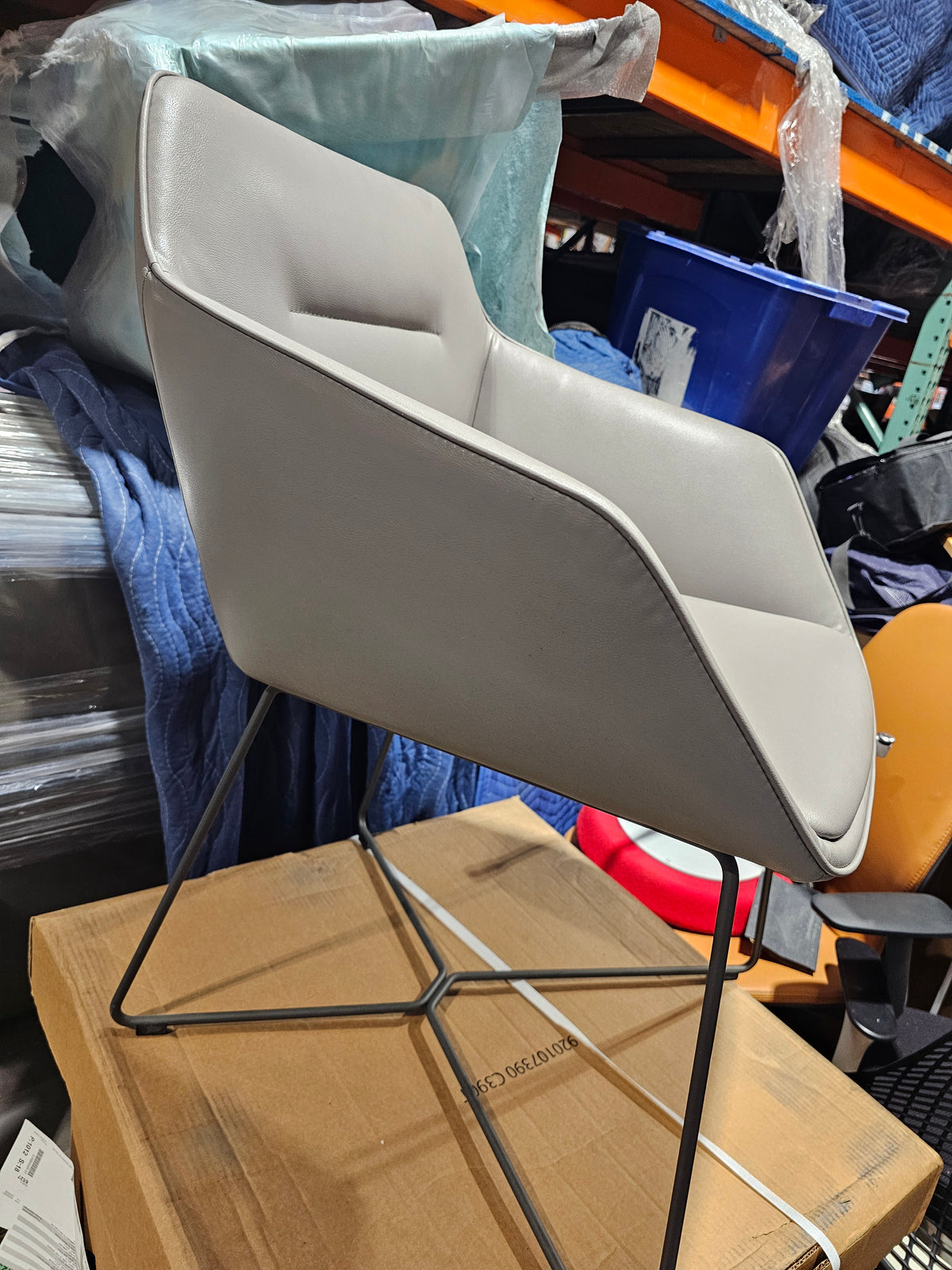 Davis Sachet Guest Chair in Light Grey