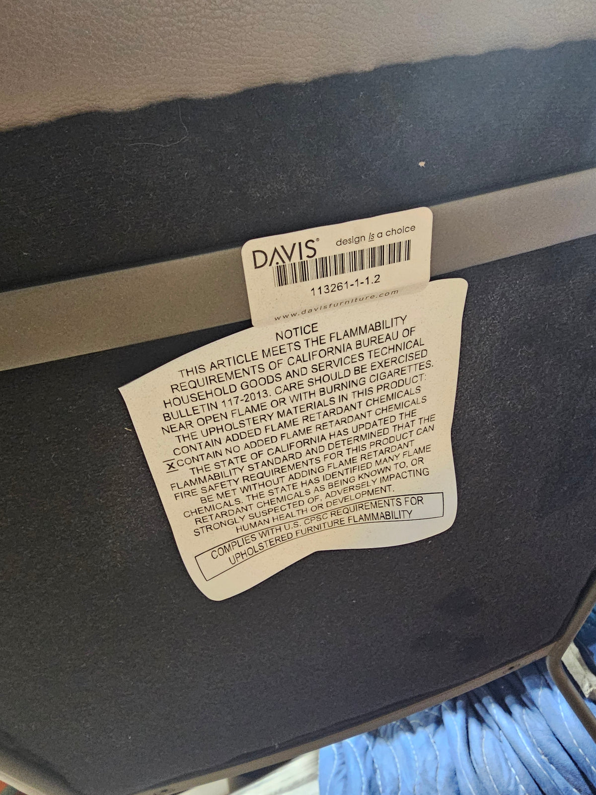 Davis Sachet Guest Chair in Light Grey