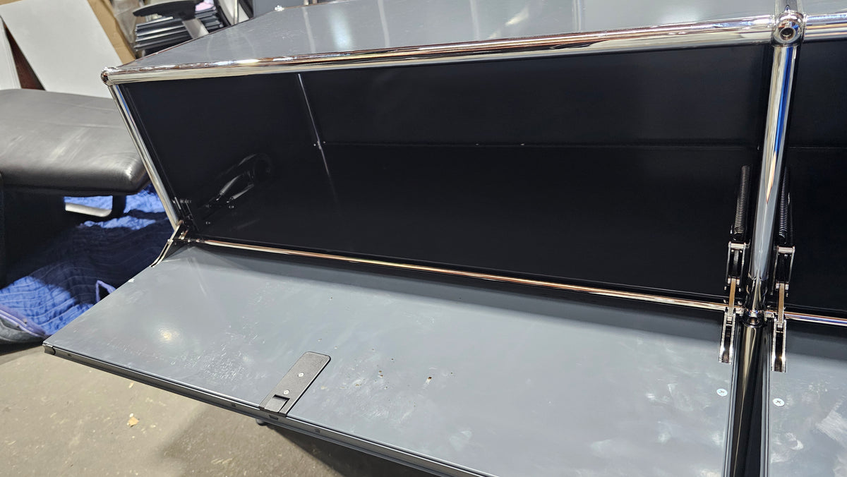 USM Haller Cabinet / Console 2x2 with 2 Doors and 2 Drawers in Anthracite
