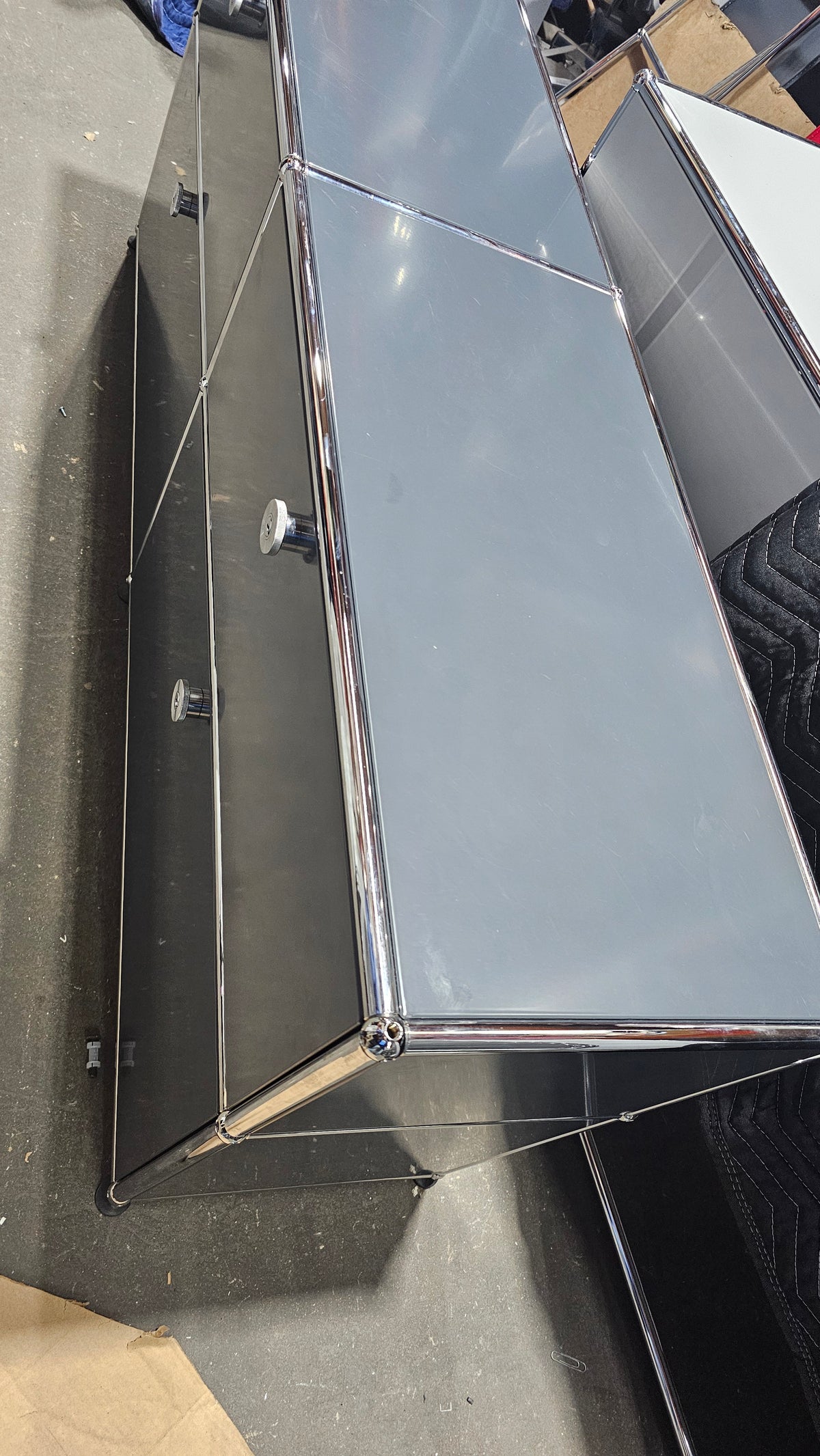 USM Haller Cabinet / Console 2x2 with 2 Doors and 2 Drawers in Anthracite