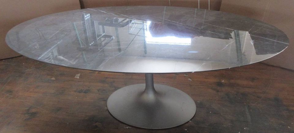 Knoll Saarinen Oval Marble Table, 78-in