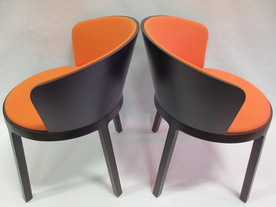 Silla Aro Chairs by Capdell in Orange - A Pair (New) - Bygone Icons