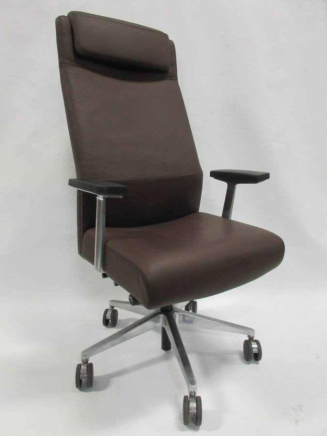 Steelcase Siento Executive Highback Leather Chair - Bygone Icons