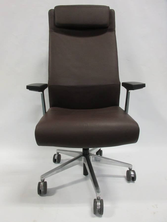 Steelcase Siento Executive Highback Leather Chair - Bygone Icons