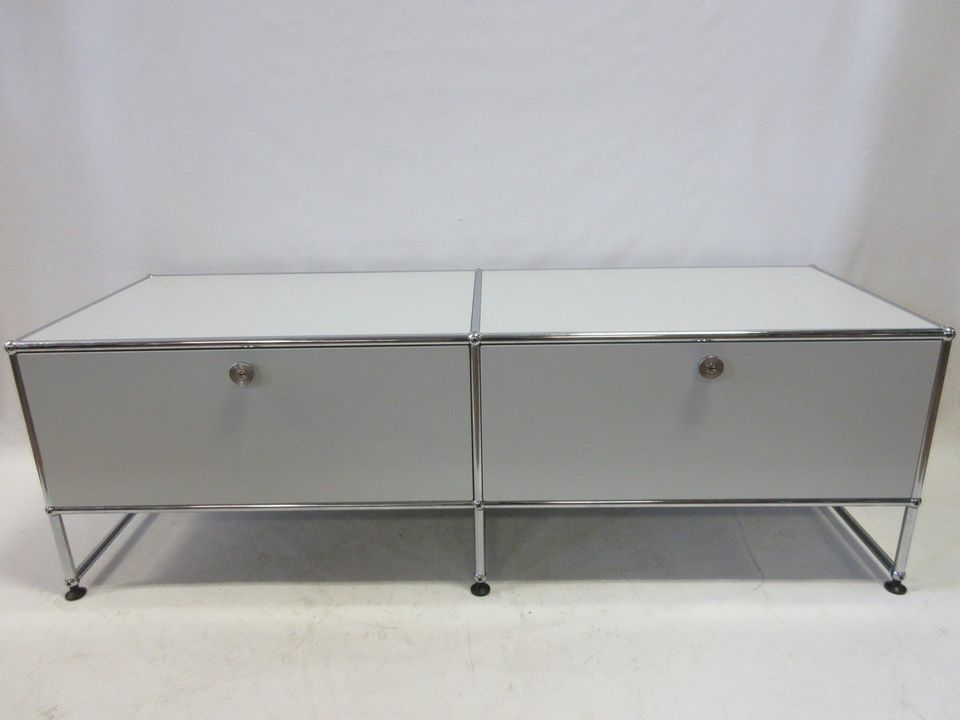 USM Haller Console / Sideboard 2-Drawer with Legs in Off-White - Bygone Icons