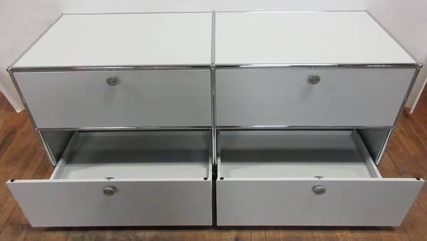 USM Haller Cabinet 2x2 with 4 Drawers in Off-White - Bygone Icons