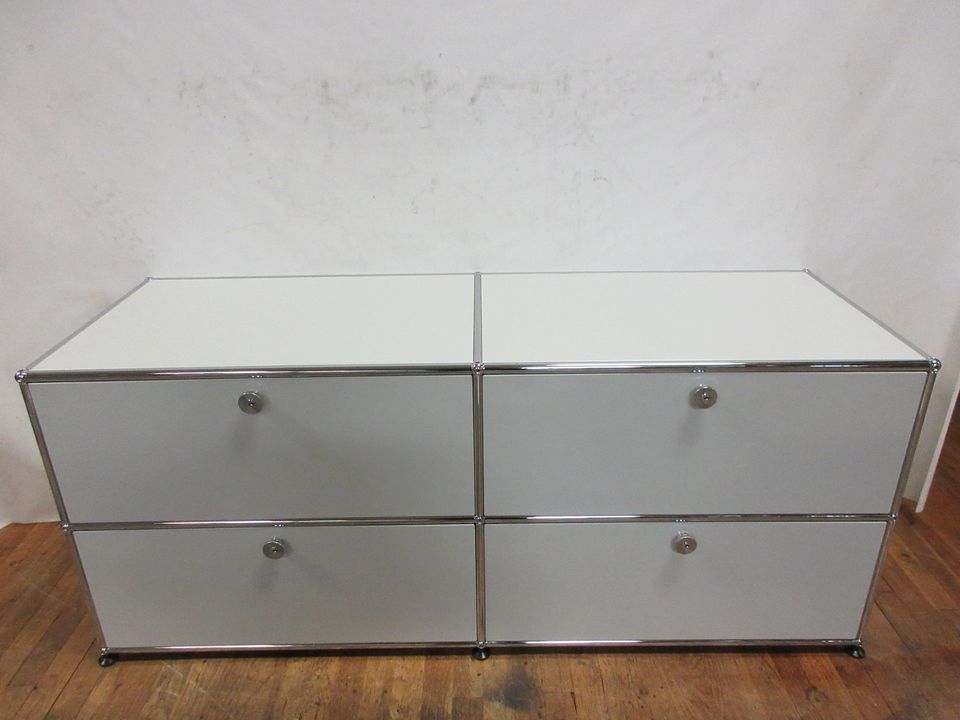 USM Haller Cabinet 2x2 with 4 Drawers in Off-White - Bygone Icons