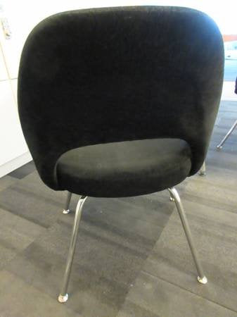 Knoll Saarinen Executive Chair in Black Velour (Original) - Bygone Icons