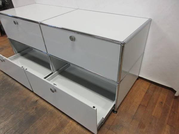 USM Haller Cabinet 2x2 with 4 Drawers in Off-White - Bygone Icons