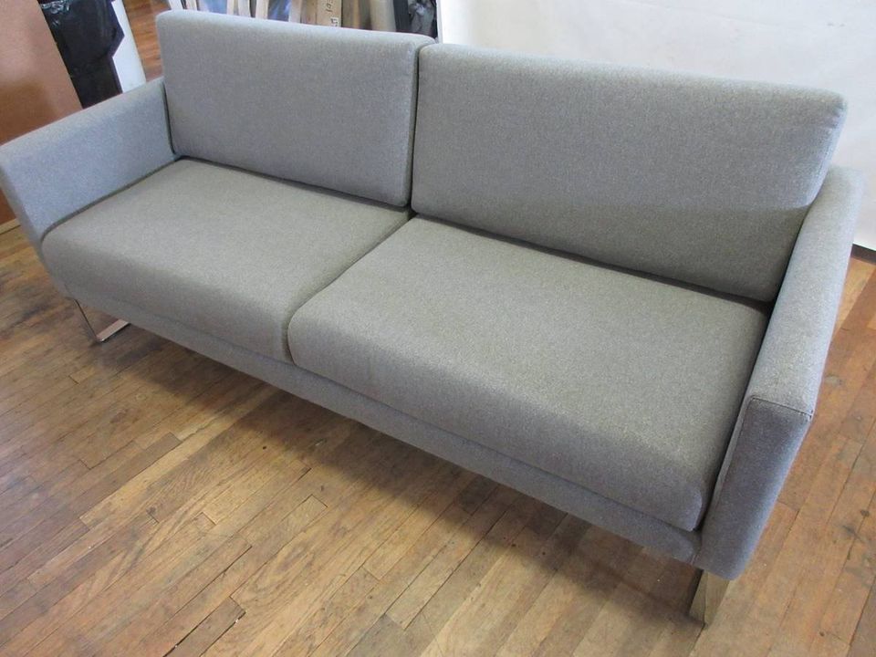 OFS Cubic Sofa in Grey Fabric (New) - Bygone Icons