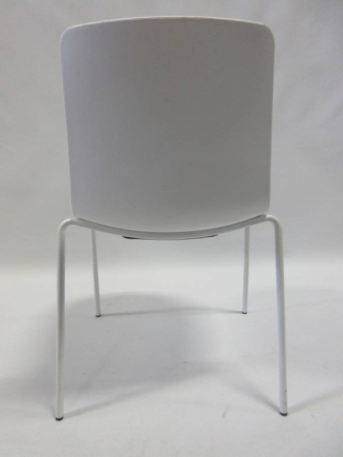 Coalesse Lottus Dining/Side Chair in White with Green Cushion - Bygone Icons