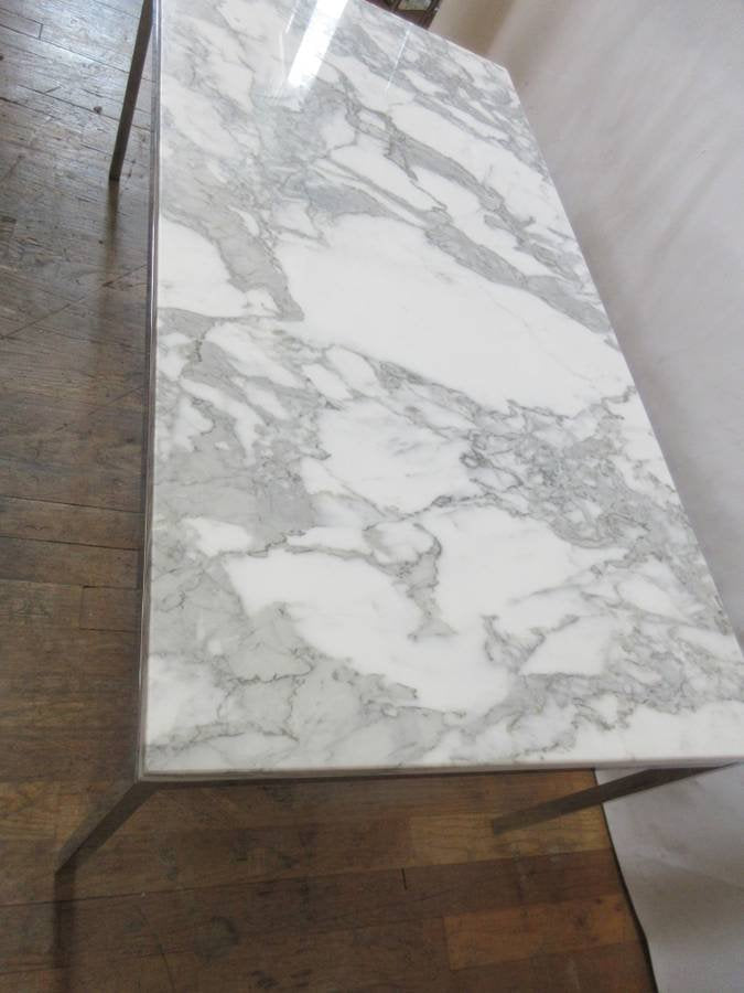 Florence Knoll Coffee Table, 45x22-in, in Marble (Original) - Bygone Icons