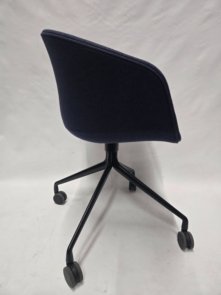 HAY About A Chair (AAC 21) Swivel Chair in Blue Fabric