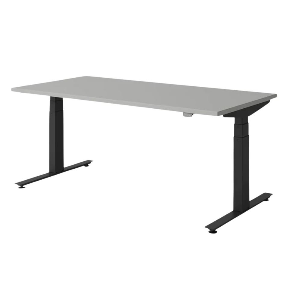 Herman Miller Nevi 64x29-in Sit-Stand Height Adjustable Desk in Grey