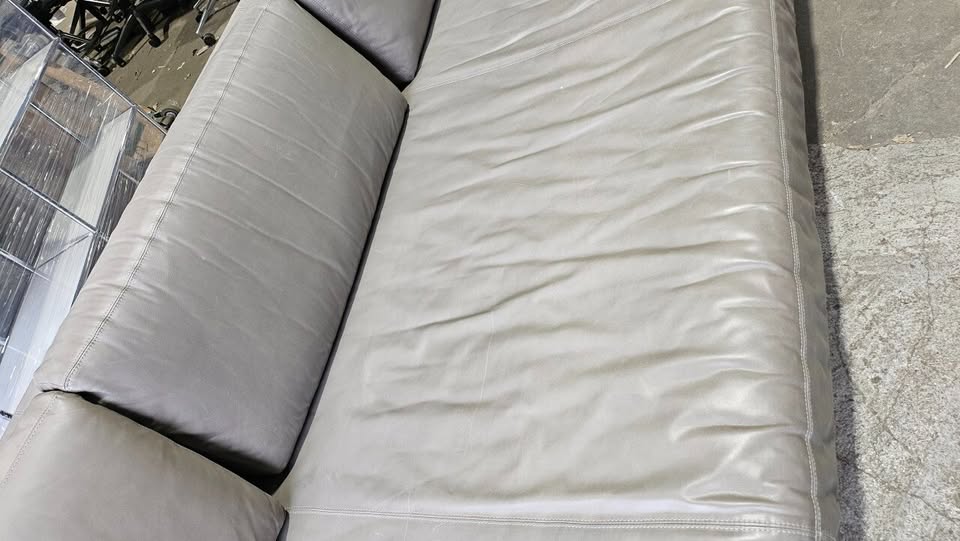 Restoration Hardware Cloud 10x3.5-ft Grey Leather Armless Sofa