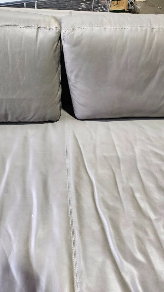 Restoration Hardware Cloud 10x3.5-ft Grey Leather Armless Sofa