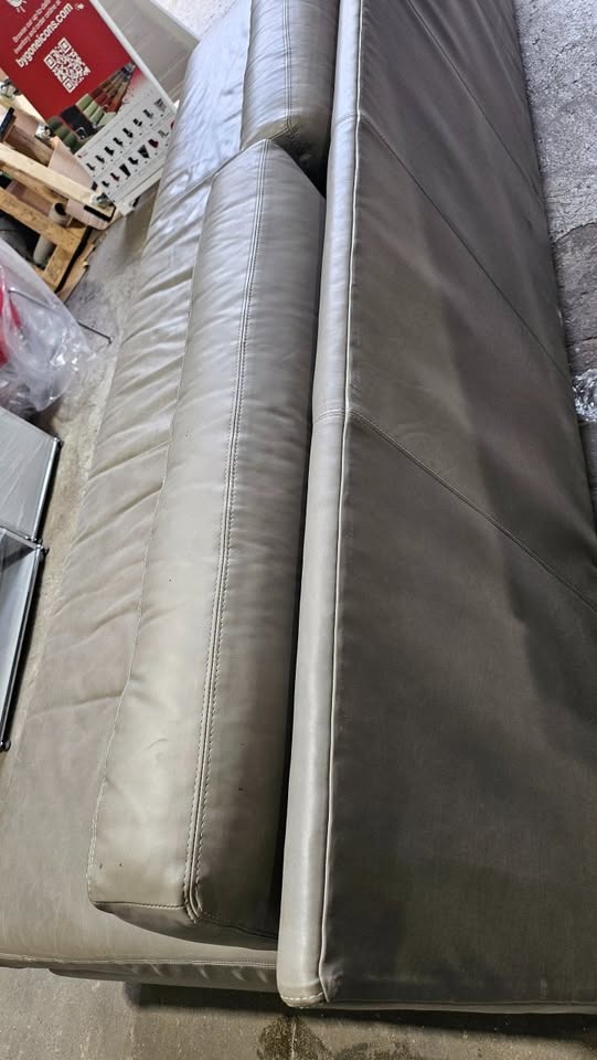 Restoration Hardware Cloud 10x3.5-ft Grey Leather Armless Sofa