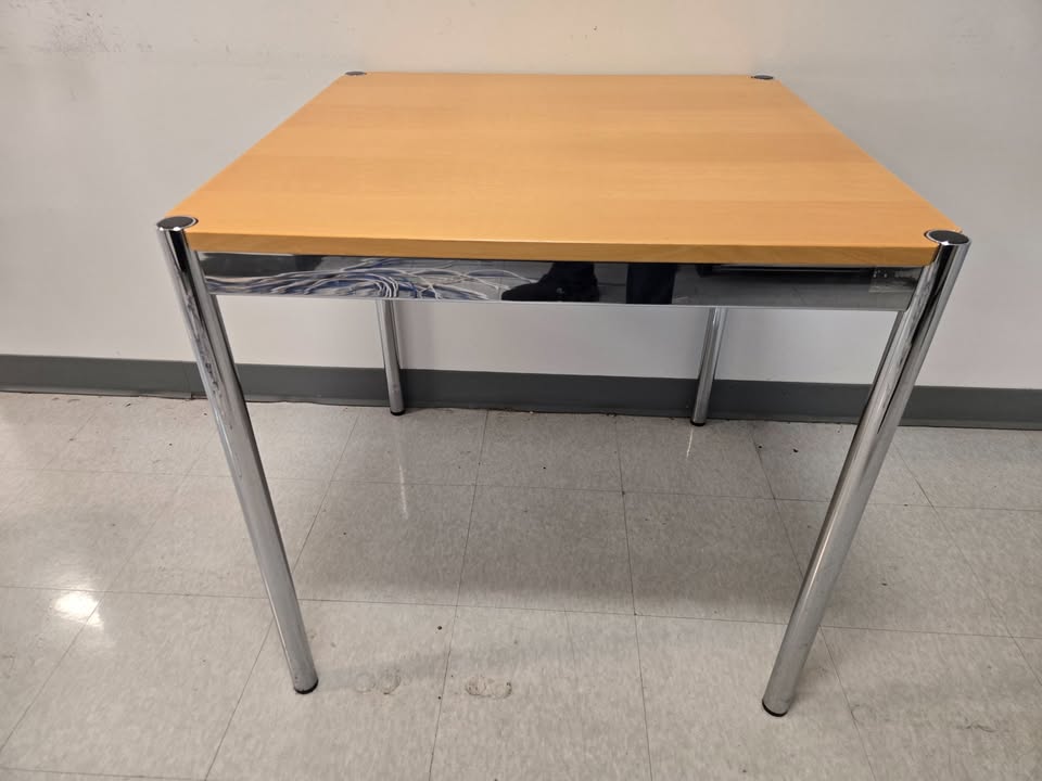 USM Haller 40x40-in Square Table in Natural Beech Veneer